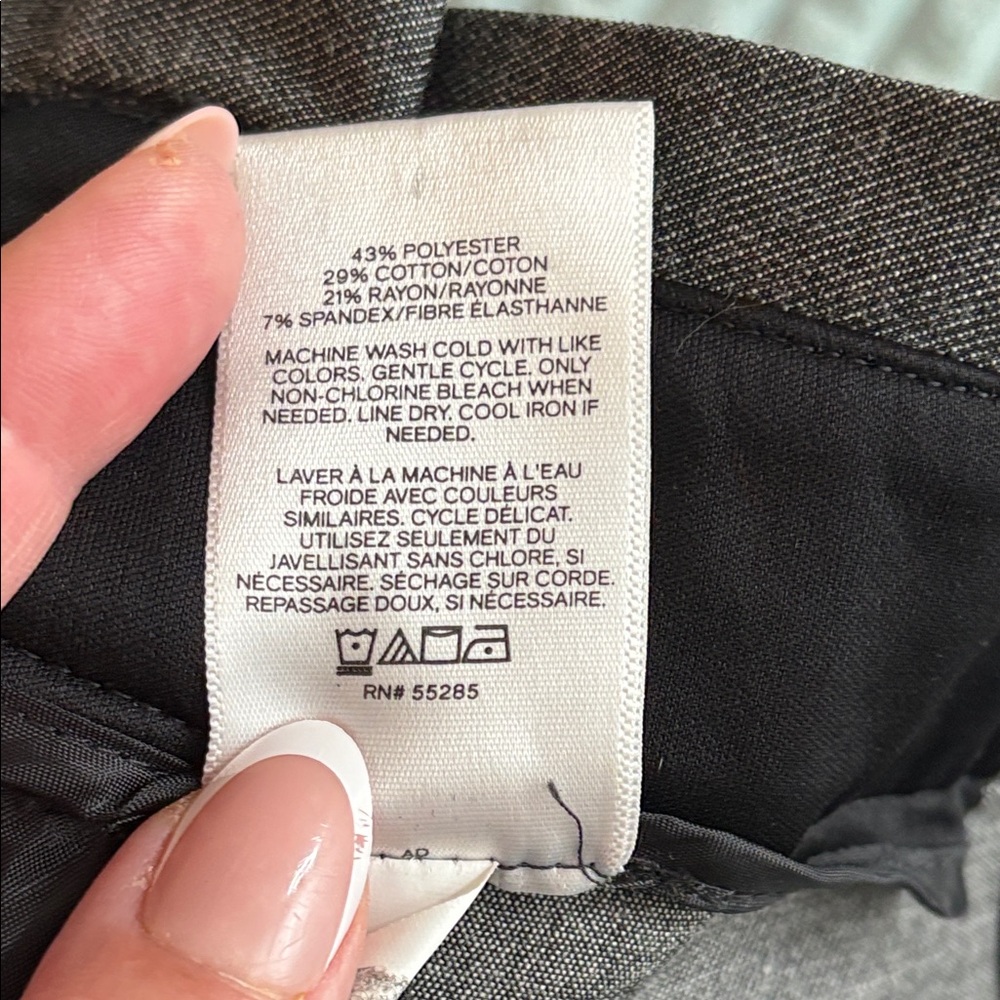 Express Women's Paperbag Waist Trousers - Charcoal sz 12R - Picture 8 of 8